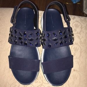 Zara Embellished Platform Sandals